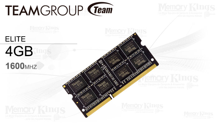 MEMORIA SODIMM DDR3 4GB 1600 TEAMGROUP ELITE 1.35V