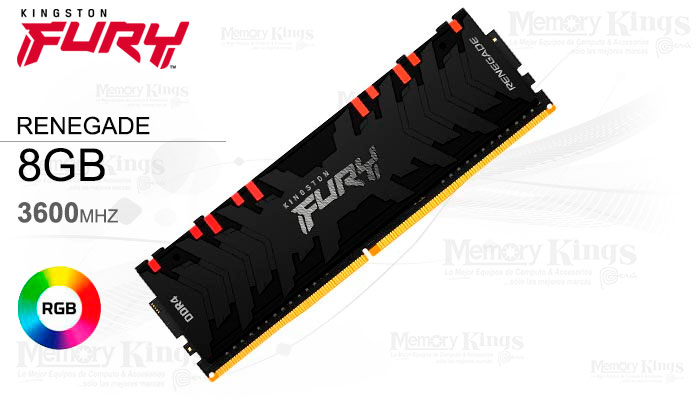 MEMORIA DDR4 8GB 3600 CL16 FURY RENEGADE RGB