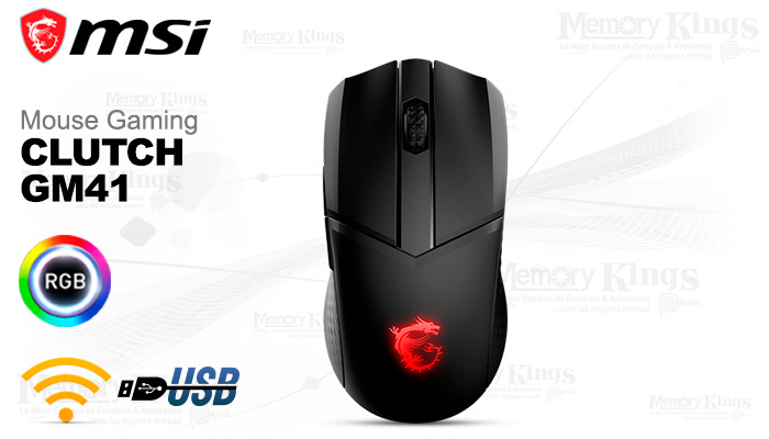 MOUSE Gaming Wireless MSI CLUTCH GM41 ULTRALIGERO
