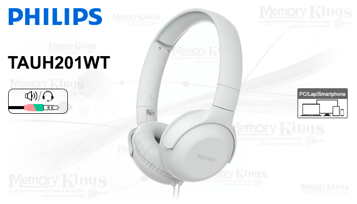 AURICULAR PHILIPS TAUH201WT WHITE