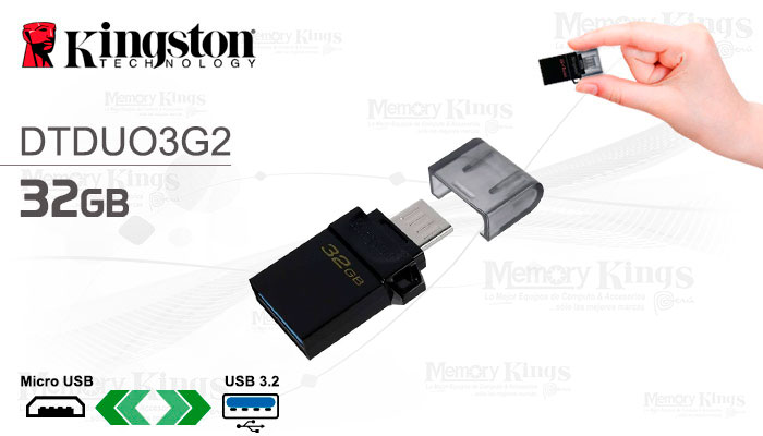MEMORIA USB|microUSB 32GB KINGSTON DT MICRODUO