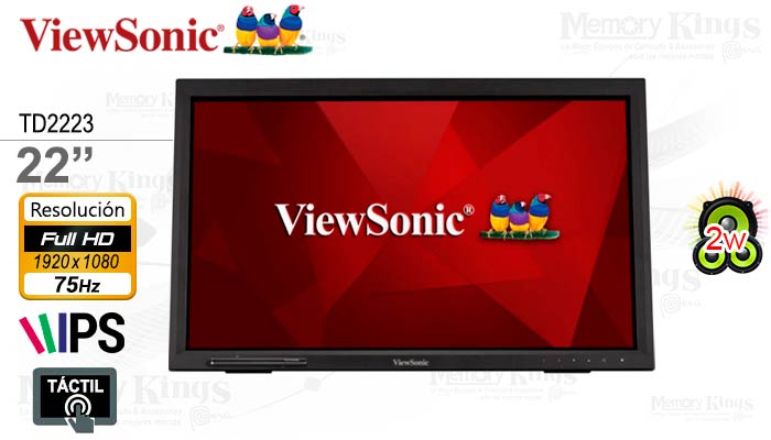 MONITOR 22 VIEWSONIC TD2223 iPS FHD Tactil
