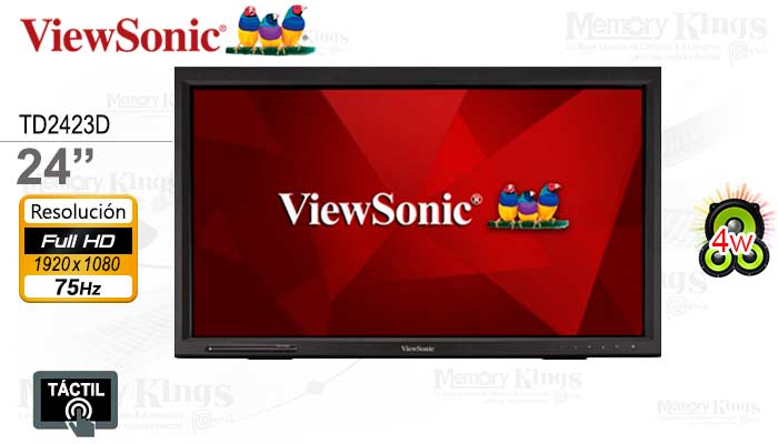 MONITOR 24 VIEWSONIC TD2423d FHD TOUCH Tactil