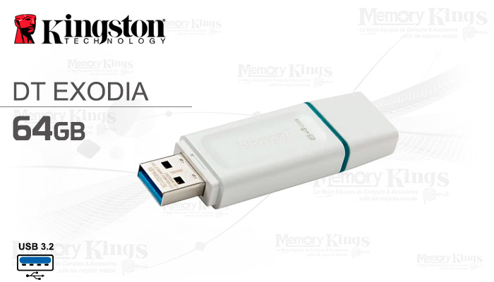 MEMORIA USB 64GB KINGSTON DT EXODIA WHITE