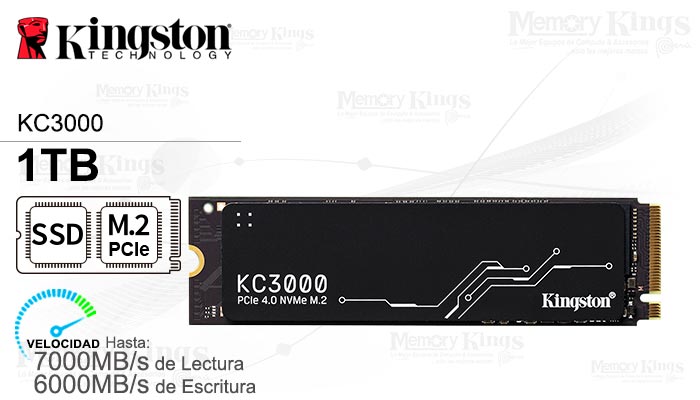 UNIDAD SSD M.2 PCIe 1TB KINGSTON KC3000