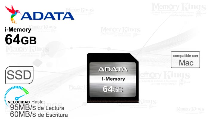 Expansion CARD i-Memory SSD 64GB ADATA for MacBook - Memory lo mejor en equipos de computo y accesorios