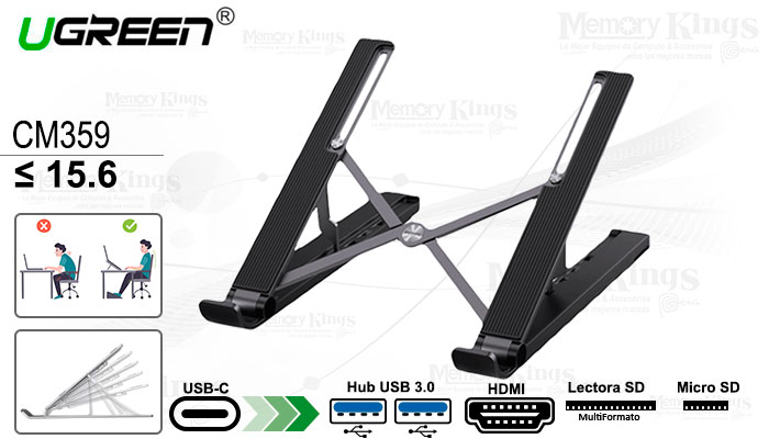 STAND P|LAPTOP 10|15.6 UGREEN CM359+ Docking 5in1
