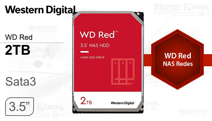 DISCO DURO 3.5 2TB WD RED NAS 256MB