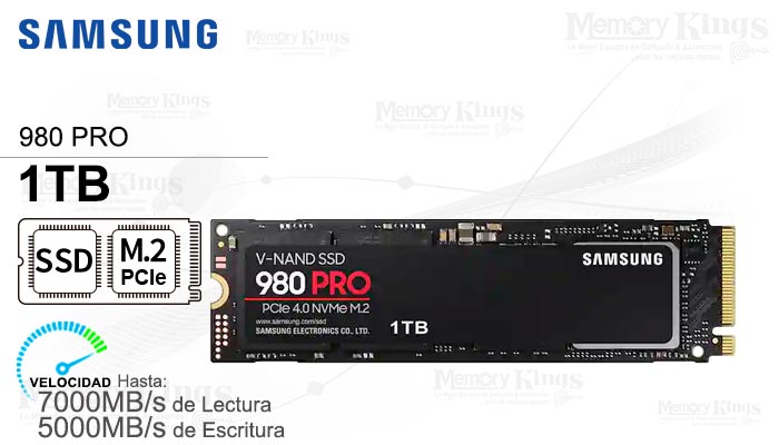 UNIDAD SSD M.2 PCIe 1TB SAMSUNG 980 PRO