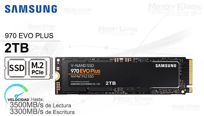 UNIDAD SSD M.2 PCIe 2TB SAMSUNG 970 EVO Plus