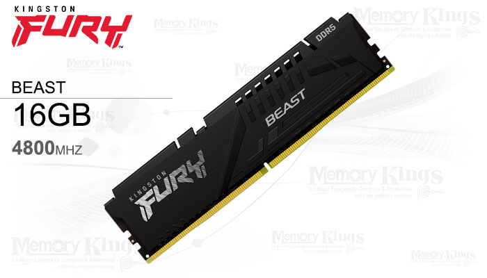 MEMORIA DDR5 16GB 4800 CL38 FURY BEAST BLACK