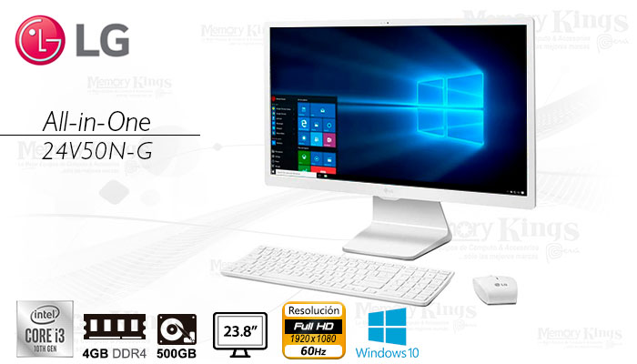 PC AiO Core i3 10110U LG 24V50N-G 4|500|23.8|w10