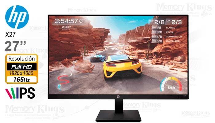 MONITOR 27 HP X27 FHD 165HZ 1MS GAMING
