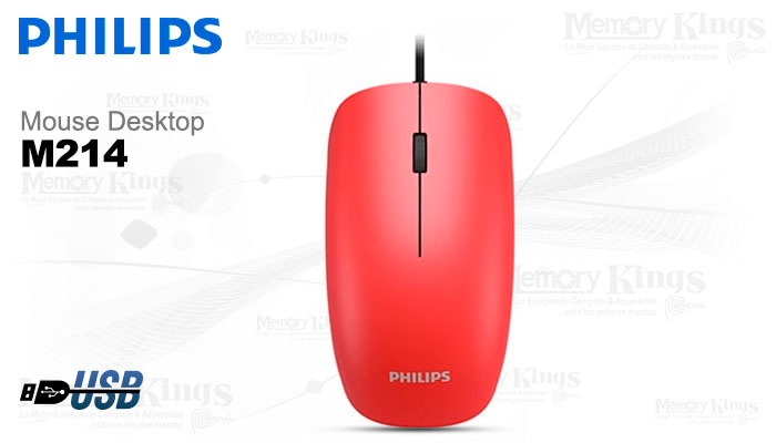 MOUSE PHILIPS M214 Red USB