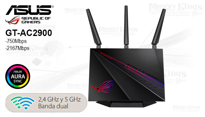 ROUTER ASUS ROG Rapture GT-AC2900 2BAND 3antenas