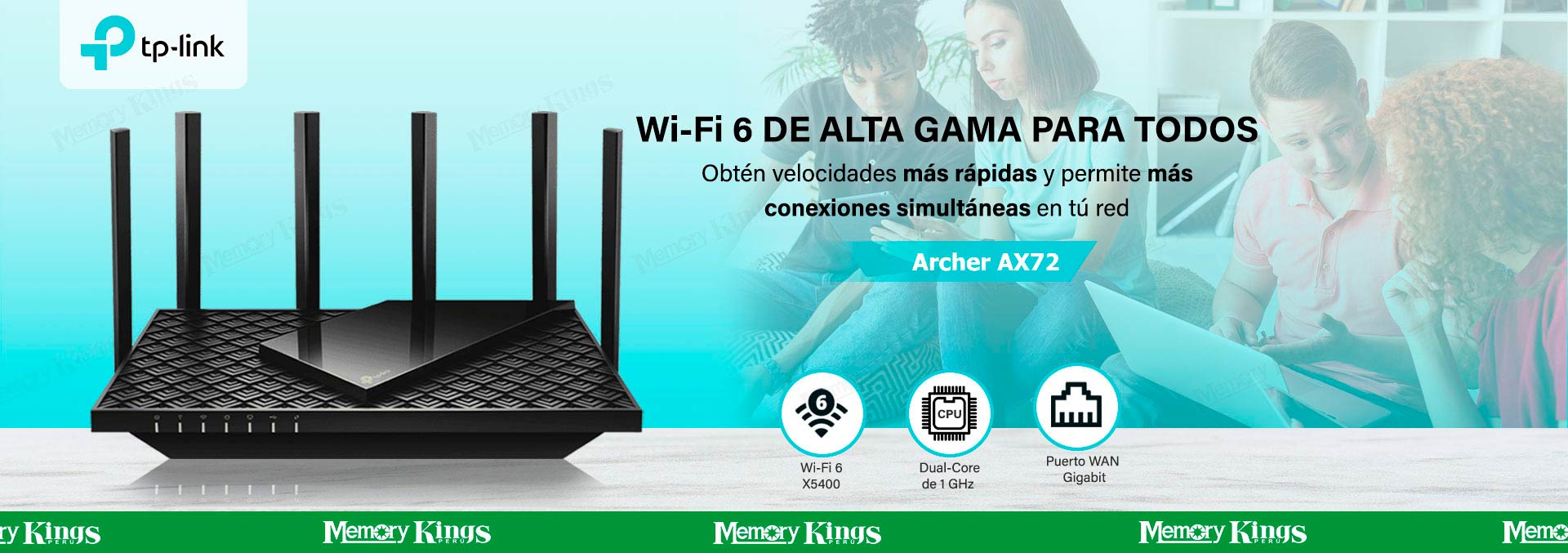 031047 - ROUTER TP-LINK Archer AX72 AX5400 2BAND 6antenas