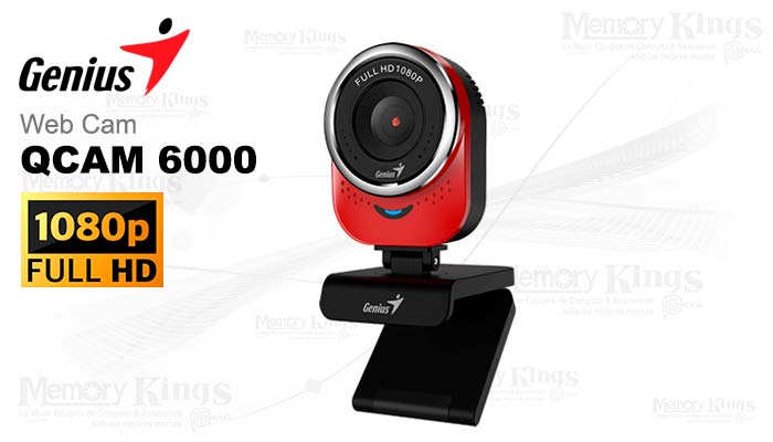 CAMARA WEBCAM GENIUS QCAM 6000 FHD 1080p Red
