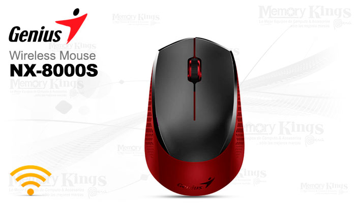 MOUSE Wireless GENIUS NX-8000S BLUEEYE SILENT Red