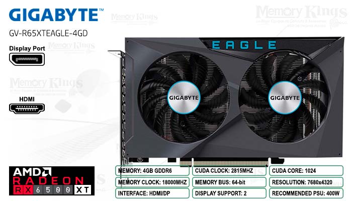 AMD RADEON RX 6500XT 4GB GIGABYTE EAGLE