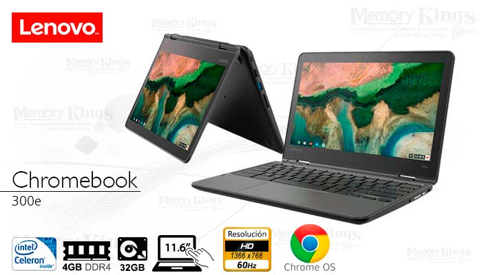 LAPTOP Celeron N4020 LENOVO ThinkPad 300E Chromebook 4/32/11.6 Chrome Pantalla Táctil