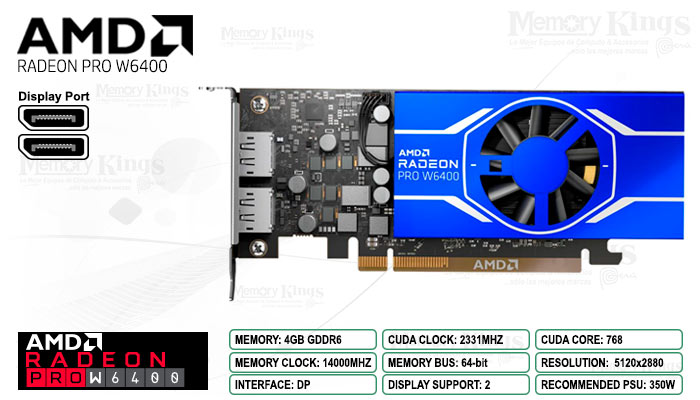 AMD RADEON PRO W6400 4GB GDDR6