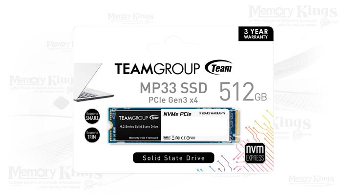 UNIDAD SSD M.2 PCIe 512GB TEAMGROUP MP33