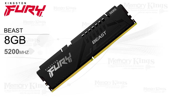 MEMORIA DDR5 8GB 5200 FURY Beast Black