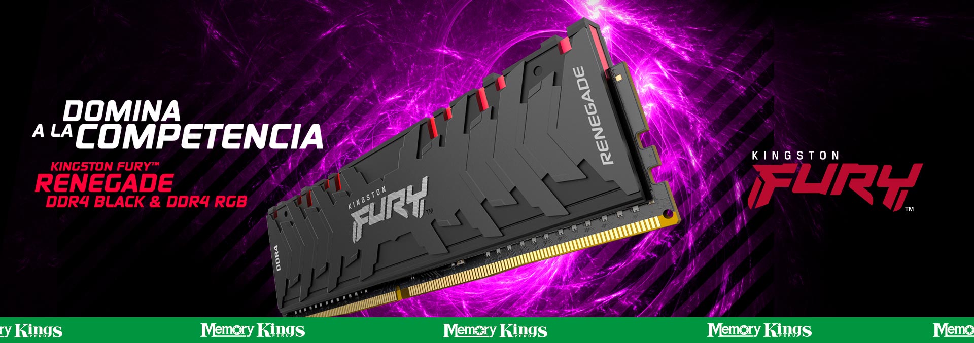 030459 - MEMORIA DDR4 16GB 3200 FURY Renegade RGB
