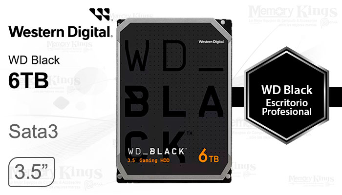DISCO DURO 3.5 6TB WD Black 256MB