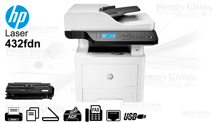 Impresora Multifunción HP Laser 432fdn - (7UQ76A) - Tienda