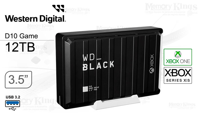 DISCO DURO 3.5 USB 12TB WD BLACK D10 GAME