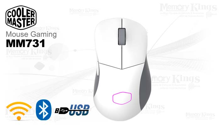 MOUSE Gaming Wireless COOLER MASTER MM731 19K WHIT