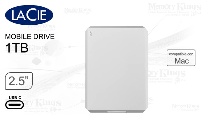 DISCO DURO USB-C 1TB LACIE Mobile Drive Mac|Pc