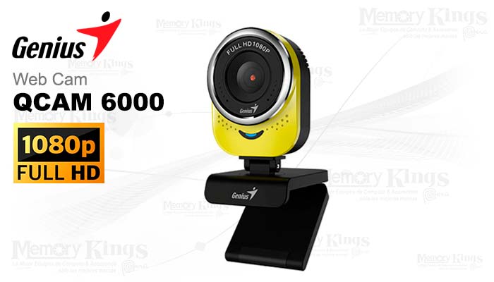 CAMARA WEBCAM GENIUS QCAM 6000 FHD 1080p Yellow