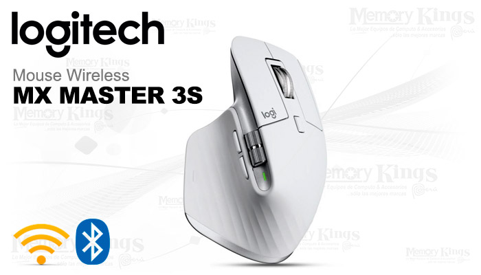 MOUSE LOGITECH MX MASTER 3S WHITE GREY Bluetooth&Wireless 