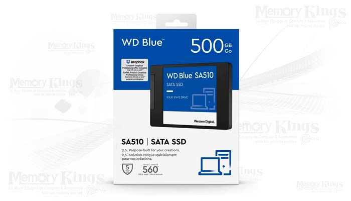 UNIDAD SSD 2.5 SATA 500GB WD BLUE SA510