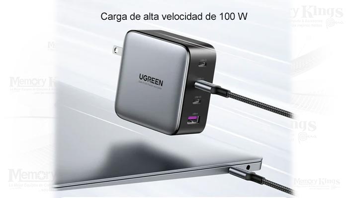 CARGADOR DE PARED 3pt-USC-C 1pt-USB UGREEN CD226