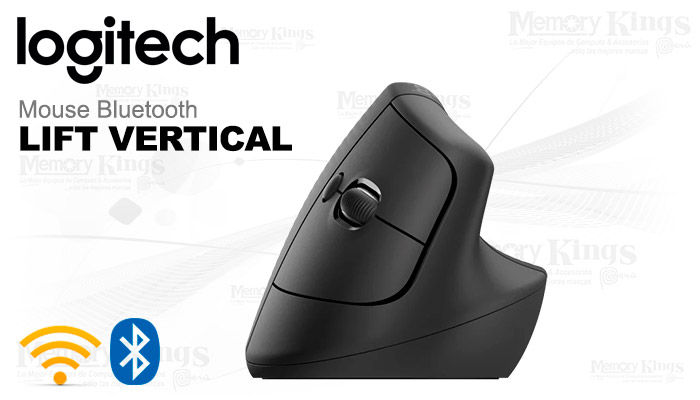 MOUSE LOGITECH LIFT VERTICAL LONG COMFORT BLACK Bluetooth&Wireless