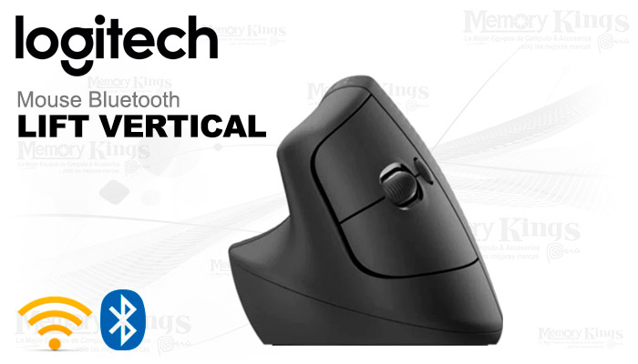 MOUSE LOGITECH LIFT LEFT VERTICAL LONG COMFORT PARA ZURDO BLACK Bluetooth & Wireless