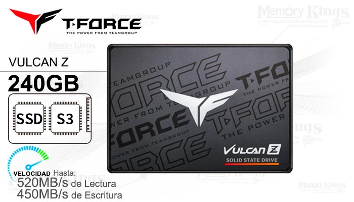 UNIDAD SSD 2.5 SATA 240GB T-FORCE VULCAN Z