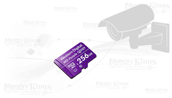 Memoria Micro SD 256GB Western Digital/ Purpura Para Cámaras IP - Venprotech