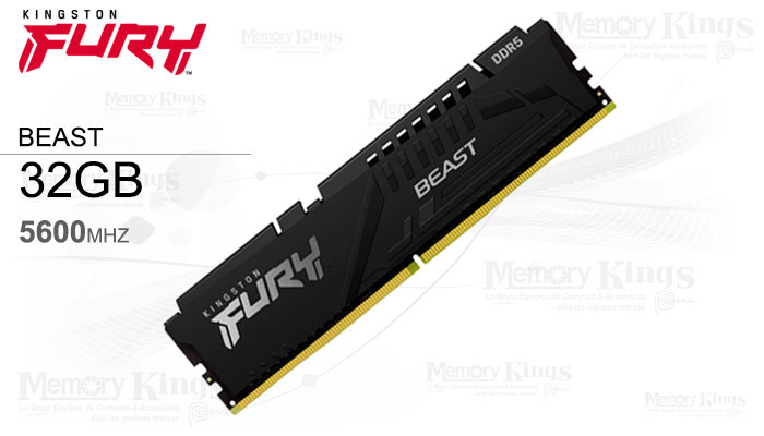 MEMORIA DDR5 32GB 5600 FURY BEAST BLACK