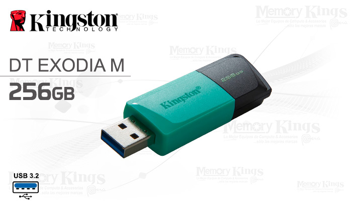 Memoria USB 3.2 Kingston Data Traveler Exodia DTX 128GB de capacidad, negro  - Coolbox