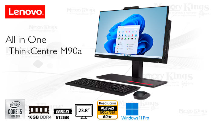 PC AiO Core i5-10400 LENOVO M90a 16|512|23.8|w11p