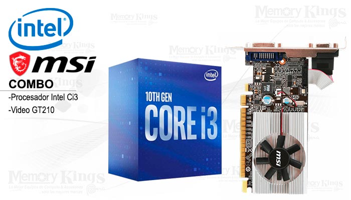 Combo Procesador Core i3-10100F + GeForce GT 210