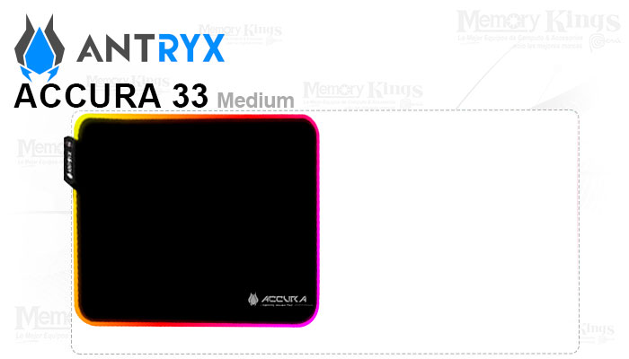 PAD MOUSE Gaming ANTRYX ACCURA 33 RGB Medium