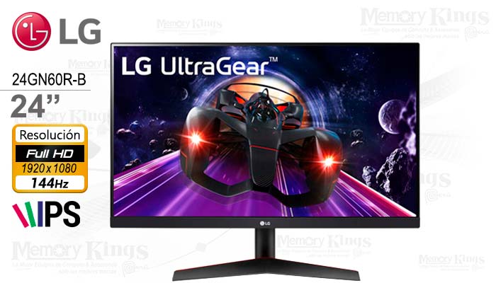 MONITOR 24 LG 24GN60R-B iPS FHD Gaming 1ms 144Hz