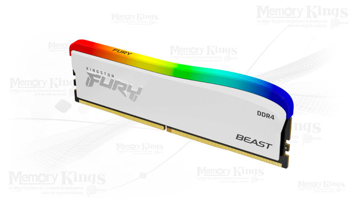 MEMORIA DDR4 8GB 3200 CL16 FURY BEAST RGB WHITE