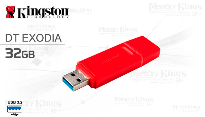 MEMORIA USB 32GB KINGSTON DT EXODIA Red
