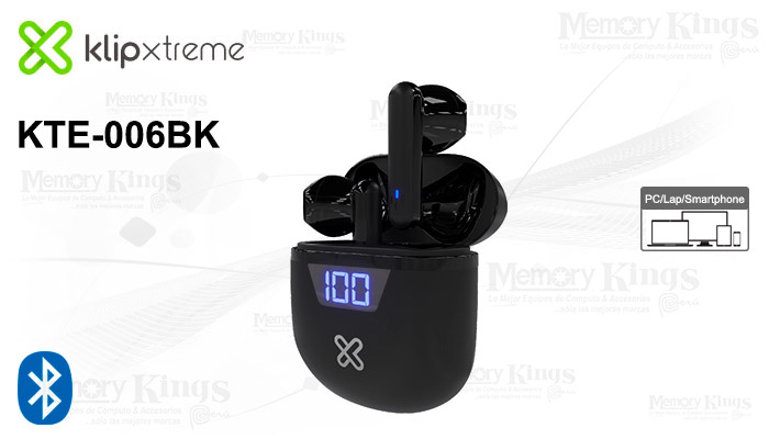 AURICULAR BT KLIP XTREME TouchBuds KTE-006 BLACK